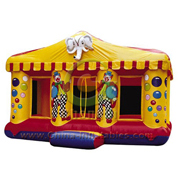 children inflatable castle clown